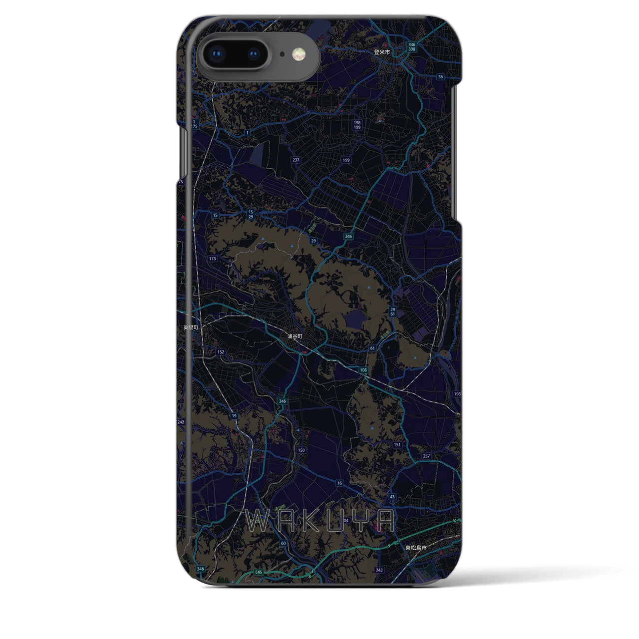 【涌谷（宮城県）】地図柄iPhoneケース（バックカバータイプ）