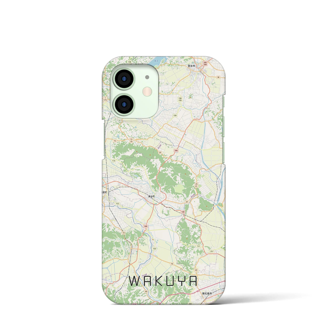 【涌谷（宮城県）】地図柄iPhoneケース（バックカバータイプ）