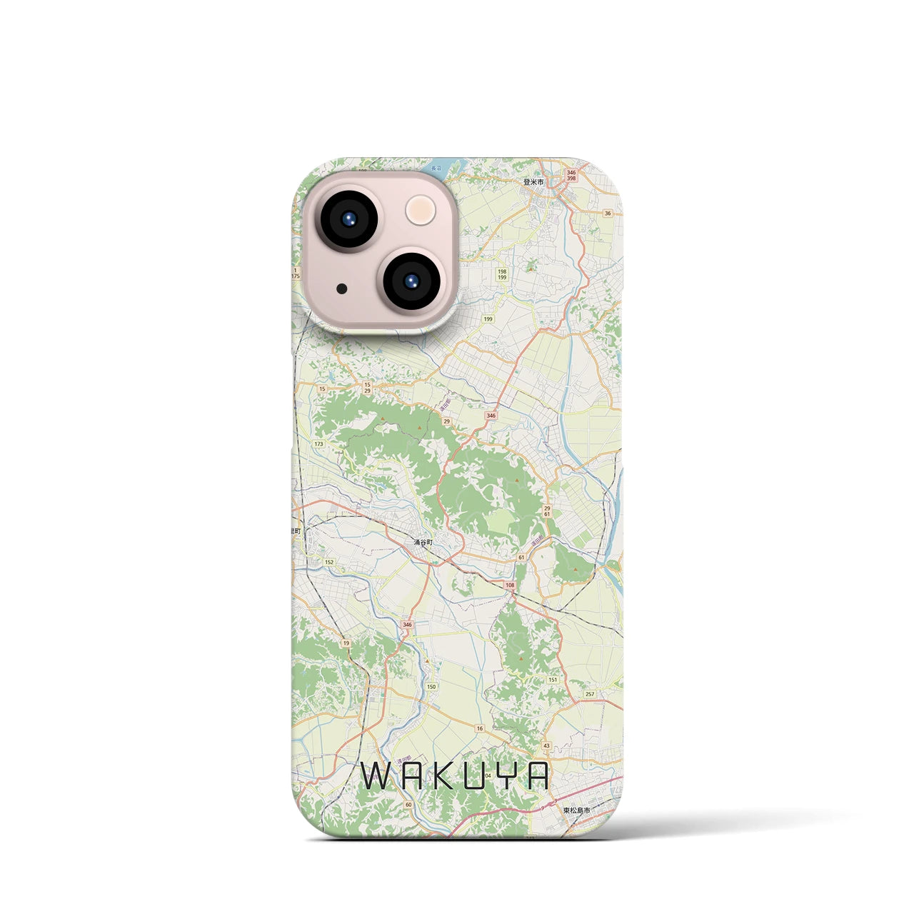【涌谷（宮城県）】地図柄iPhoneケース（バックカバータイプ）