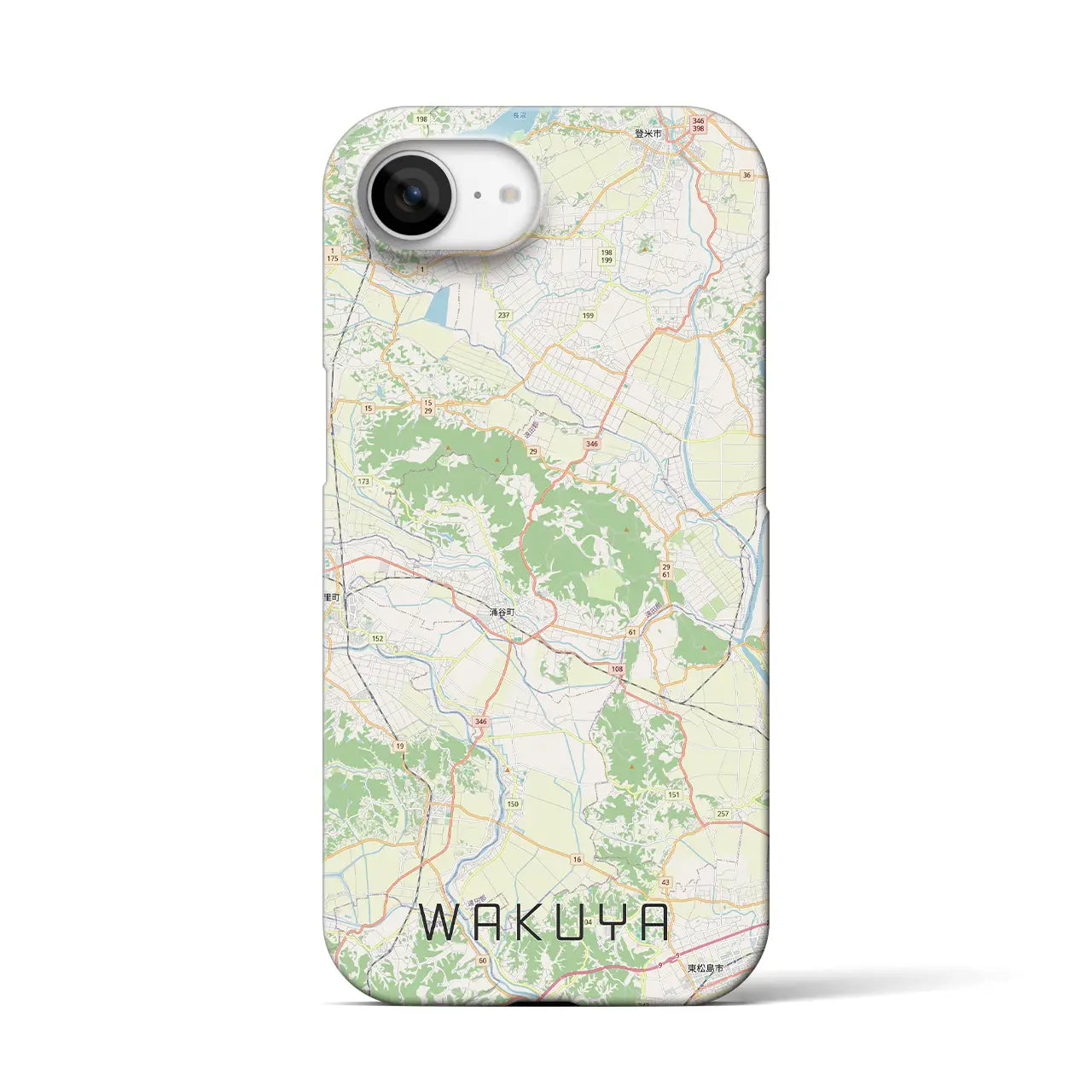 【涌谷（宮城県）】地図柄iPhoneケース（バックカバータイプ）