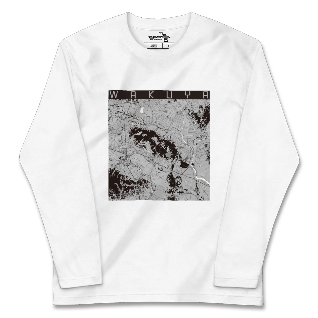 【涌谷(宮城県)】地図柄ロングスリーブTシャツ