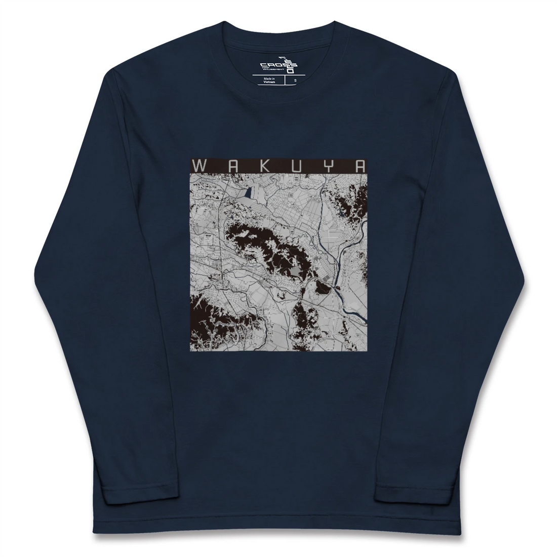 【涌谷（宮城県）】地図柄ロングスリーブTシャツ