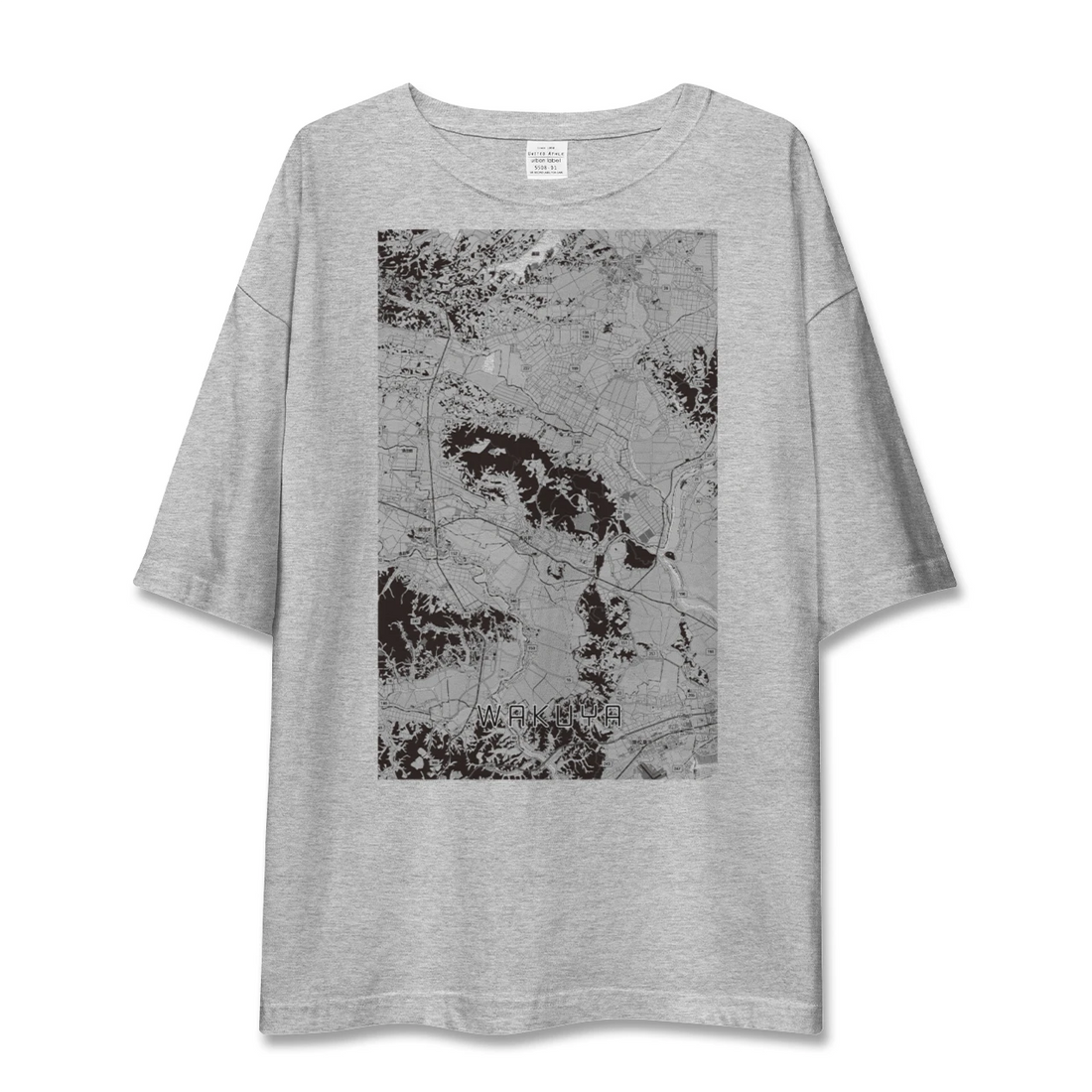 【涌谷(宮城県)】地図柄ビッグシルエットTシャツ