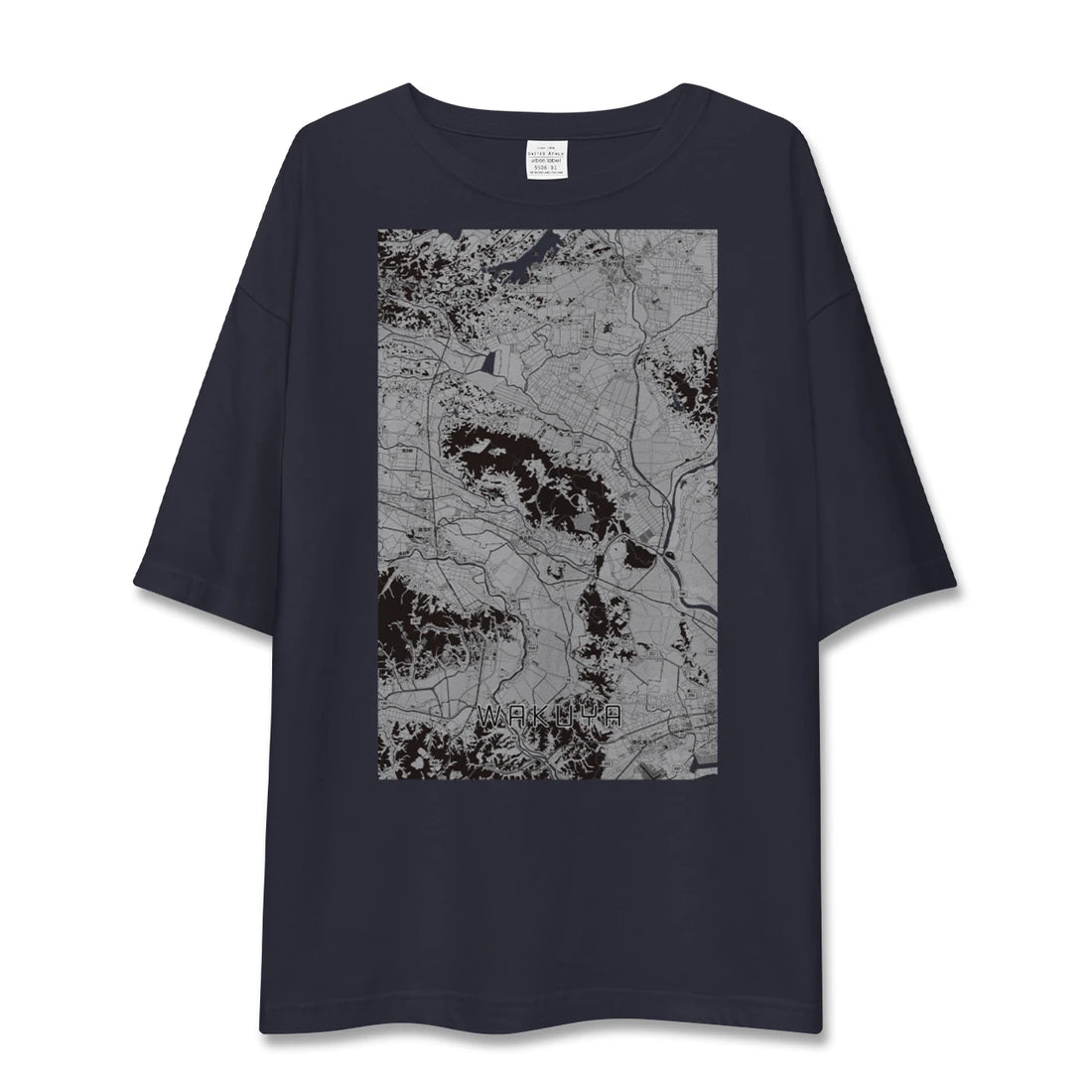 【涌谷（宮城県）】地図柄ビッグシルエットTシャツ
