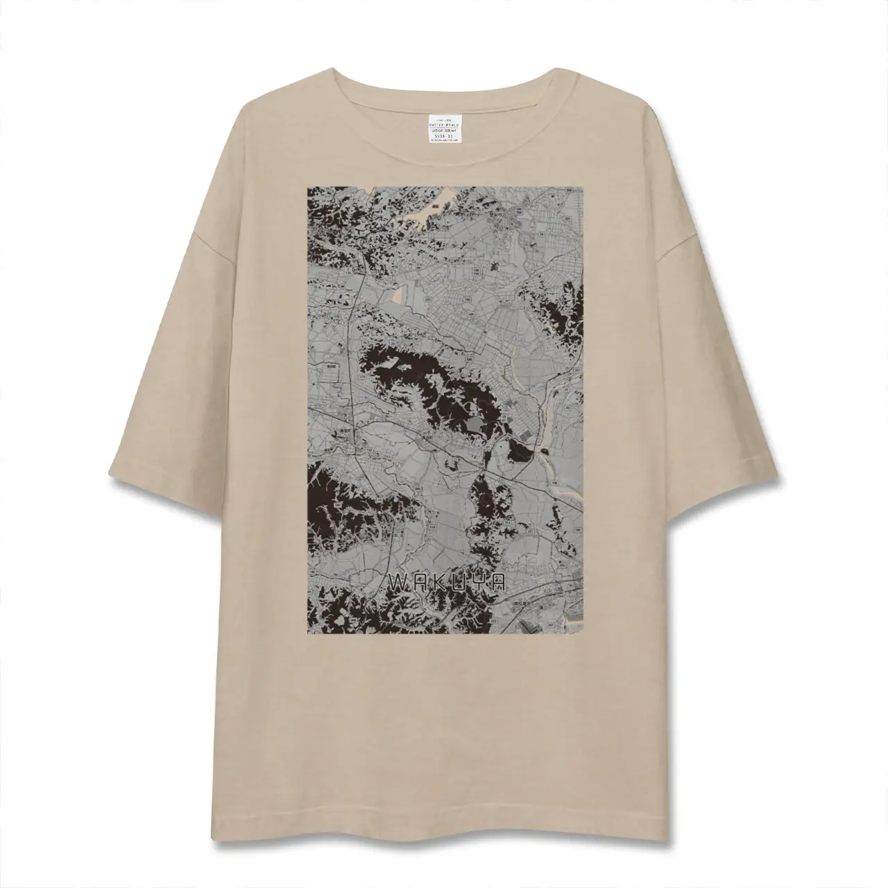 【涌谷（宮城県）】地図柄ビッグシルエットTシャツ