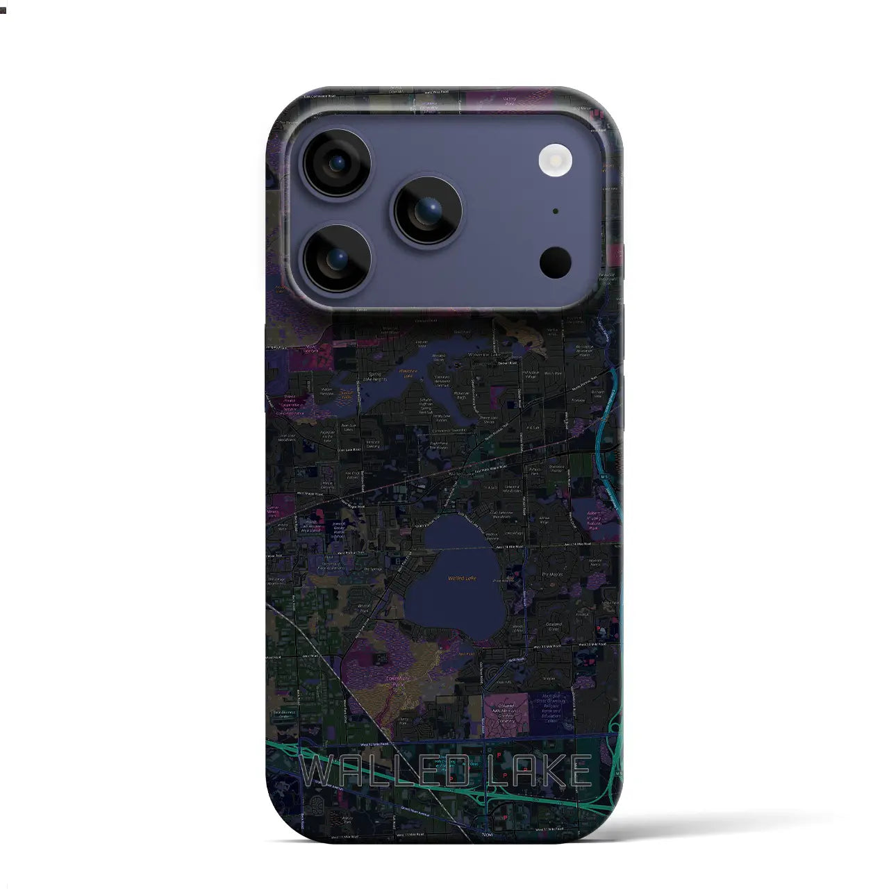 【ウォールドレイク（アメリカ）】地図柄iPhoneケース（バックカバータイプ）