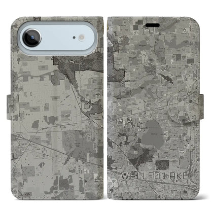【ウォールドレイク（アメリカ）】地図柄iPhoneケース（手帳タイプ）