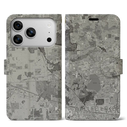 【ウォールドレイク（アメリカ）】地図柄iPhoneケース（手帳タイプ）