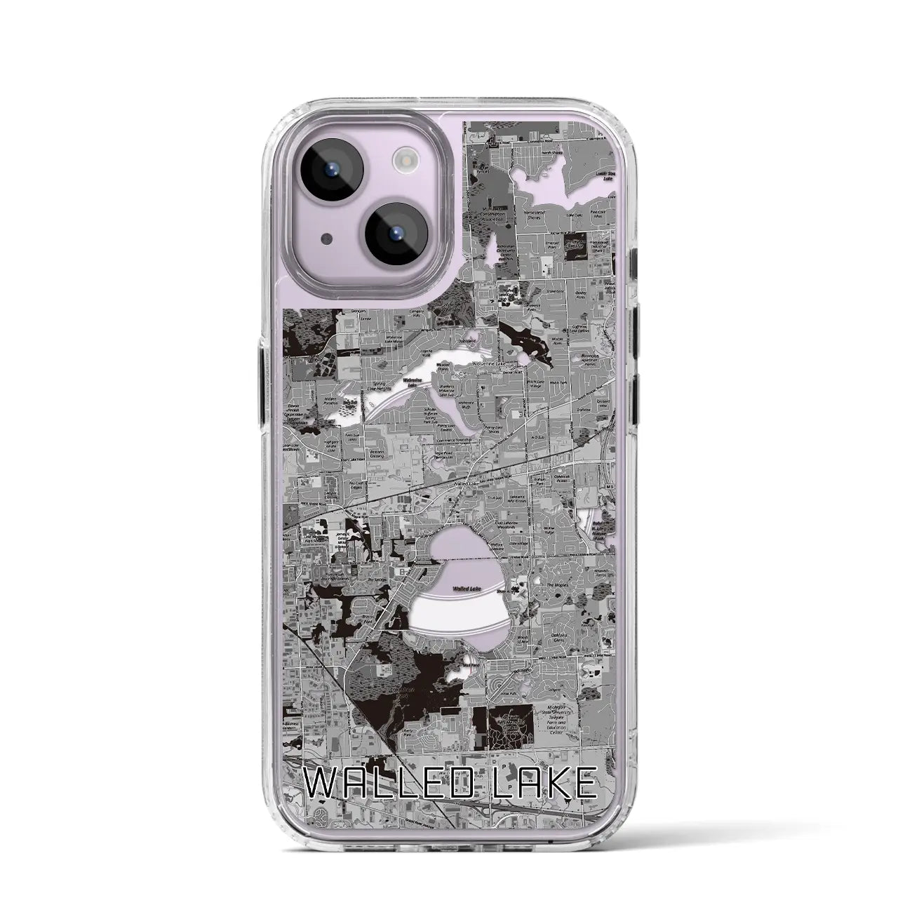 【ウォールドレイク（アメリカ）】地図柄iPhoneケース（MagSafeタイプ）