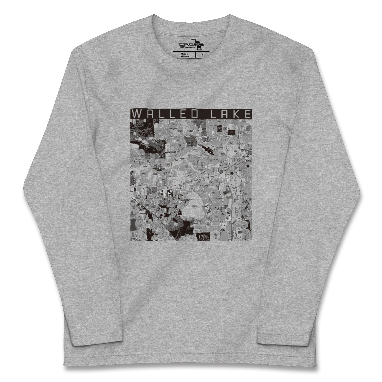 【ウォールドレイク（アメリカ）】地図柄ロングスリーブTシャツ