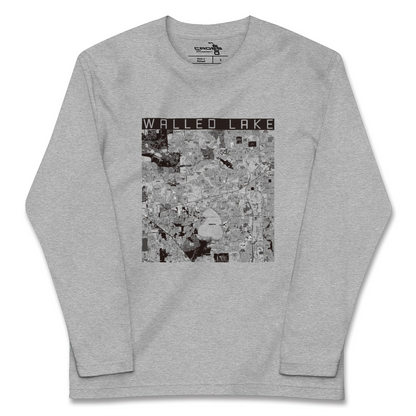【ウォールドレイク（アメリカ）】地図柄ロングスリーブTシャツ