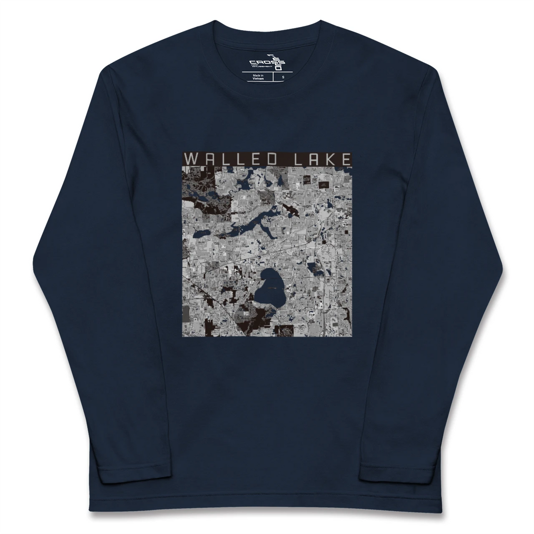 【ウォールドレイク（アメリカ）】地図柄ロングスリーブTシャツ