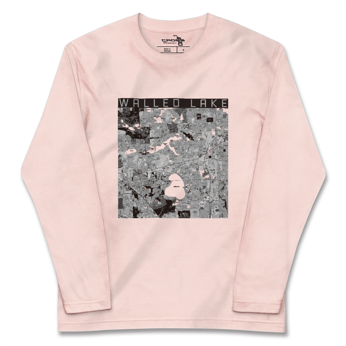 【ウォールドレイク（アメリカ）】地図柄ロングスリーブTシャツ