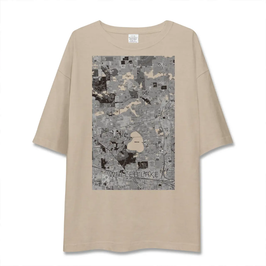 【ウォールドレイク（アメリカ）】地図柄ビッグシルエットTシャツ
