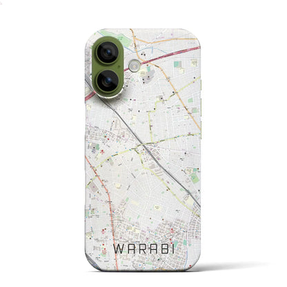 【蕨（埼玉県）】地図柄iPhoneケース（バックカバータイプ）