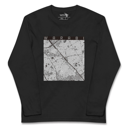 【蕨（埼玉県）】地図柄ロングスリーブTシャツ