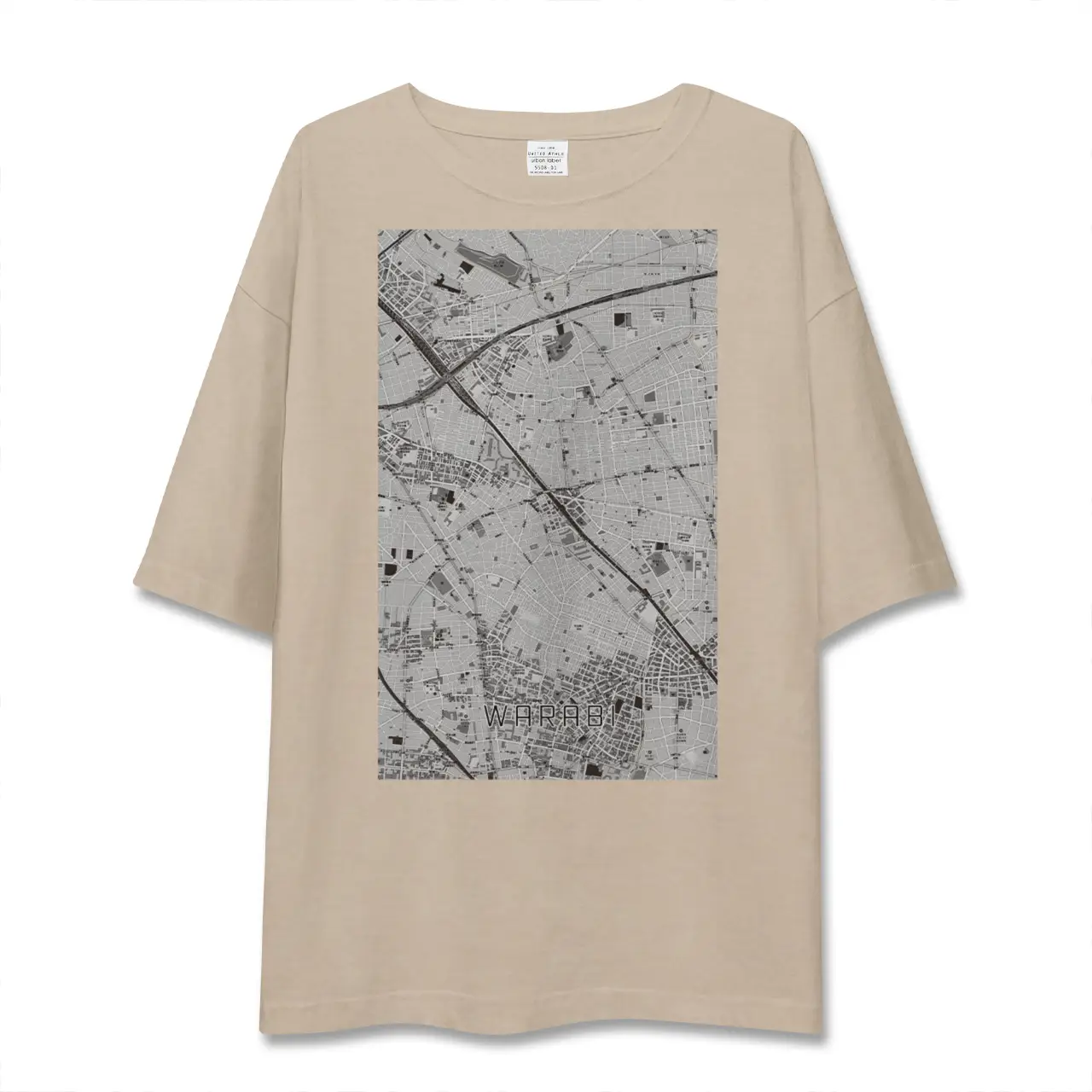 【蕨（埼玉県）】地図柄ビッグシルエットTシャツ