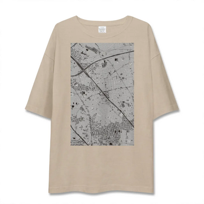 【蕨（埼玉県）】地図柄ビッグシルエットTシャツ
