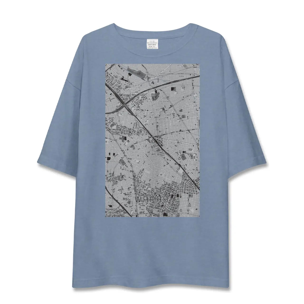 【蕨（埼玉県）】地図柄ビッグシルエットTシャツ