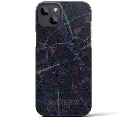 【ワルシャワ（ポーランド）】地図柄iPhoneケース（バックカバータイプ）