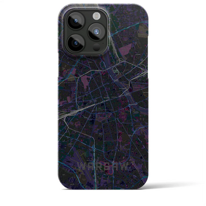 【ワルシャワ（ポーランド）】地図柄iPhoneケース（バックカバータイプ）