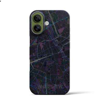 【ワルシャワ（ポーランド）】地図柄iPhoneケース（バックカバータイプ）