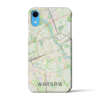 【ワルシャワ（ポーランド）】地図柄iPhoneケース（バックカバータイプ）