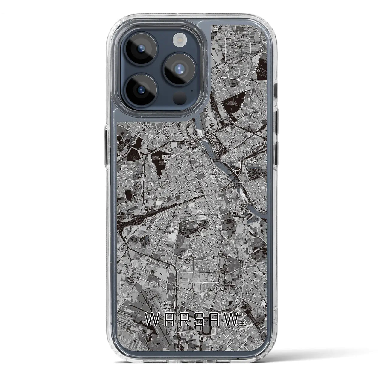 【ワルシャワ（ポーランド）】地図柄iPhoneケース（MagSafeタイプ）