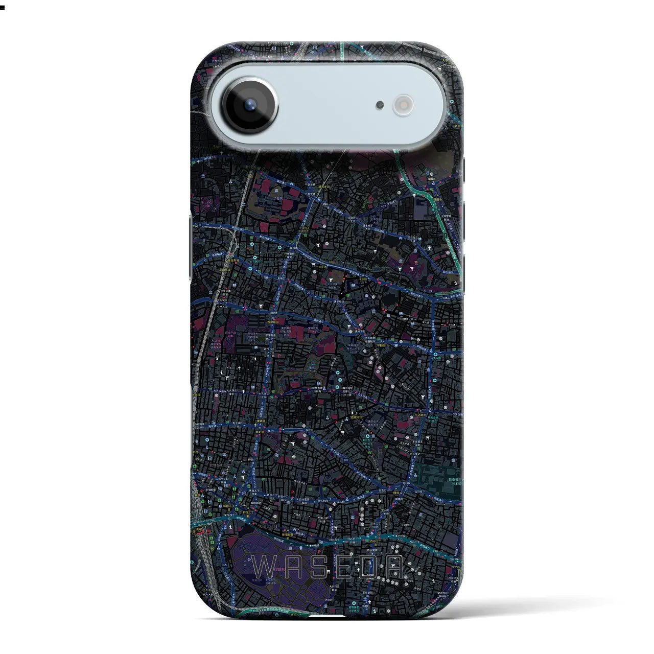 【早稲田2（東京都）】地図柄iPhoneケース（バックカバータイプ）