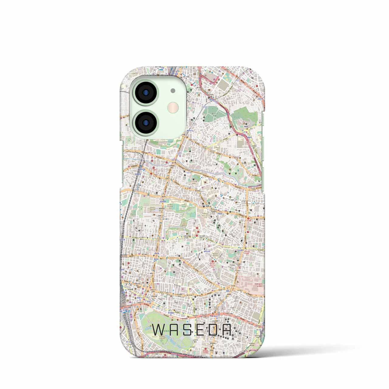 【早稲田2（東京都）】地図柄iPhoneケース（バックカバータイプ）