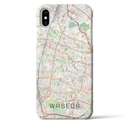 【早稲田2（東京都）】地図柄iPhoneケース（バックカバータイプ）