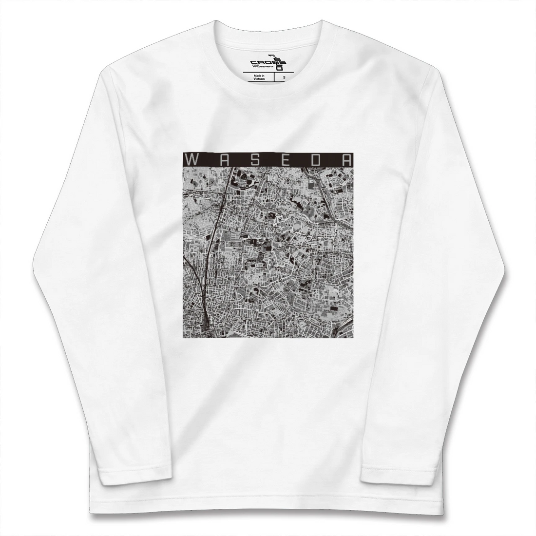 【早稲田2(東京都)】地図柄ロングスリーブTシャツ