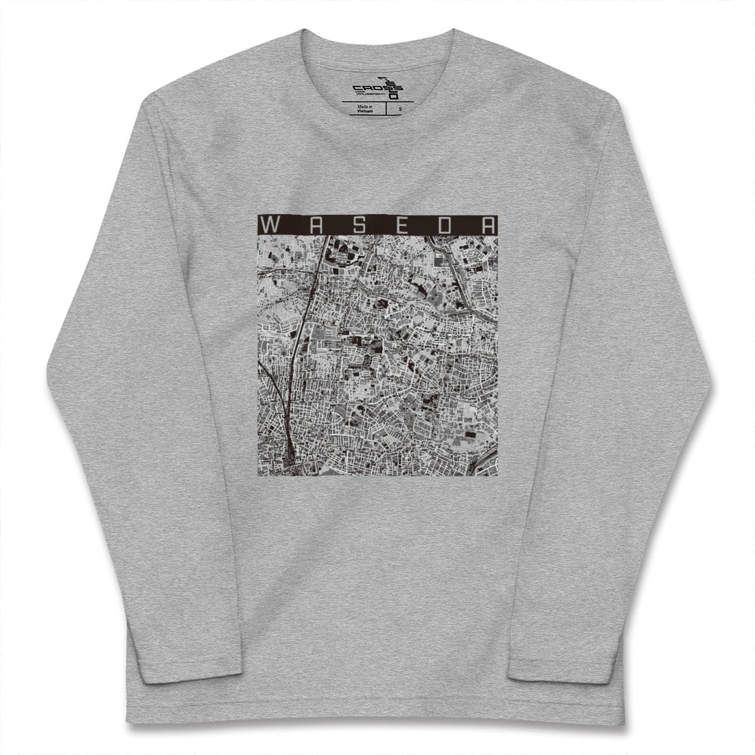 【早稲田2（東京都）】地図柄ロングスリーブTシャツ