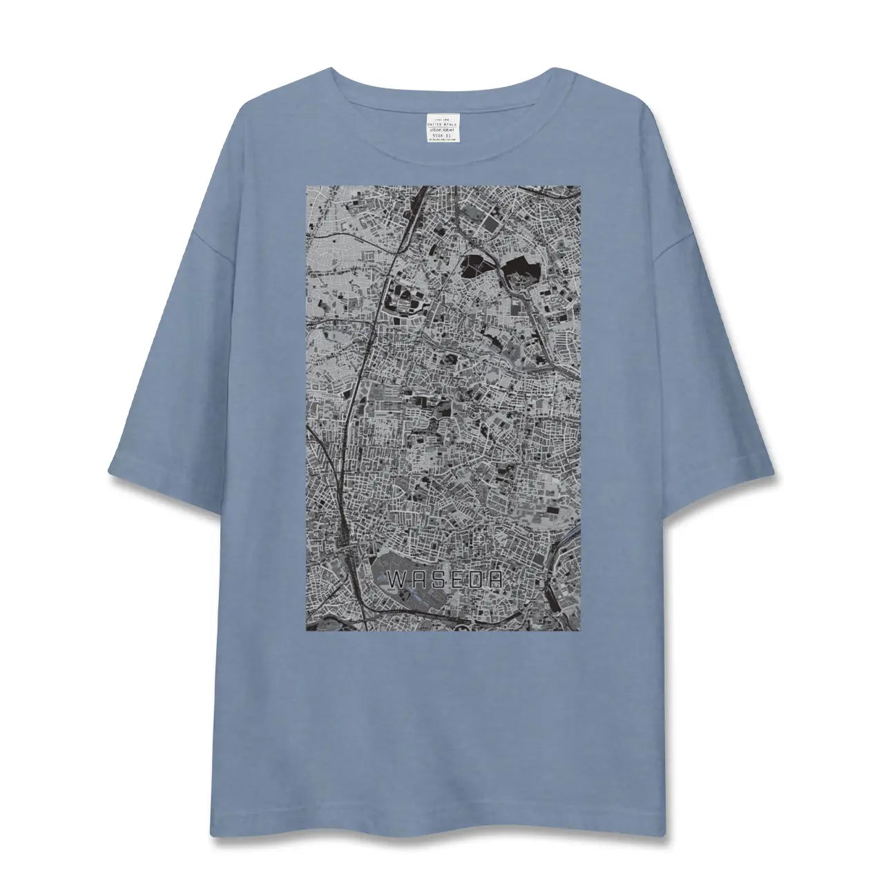 【早稲田2（東京都）】地図柄ビッグシルエットTシャツ