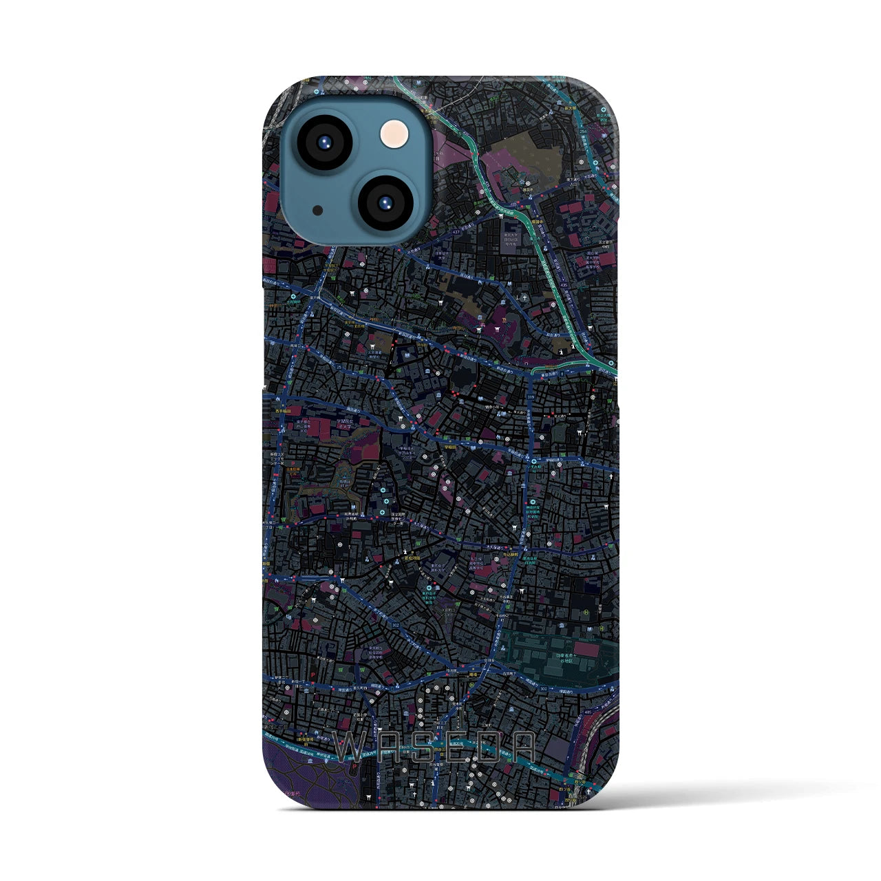 【早稲田（東京都）】地図柄iPhoneケース（バックカバータイプ）