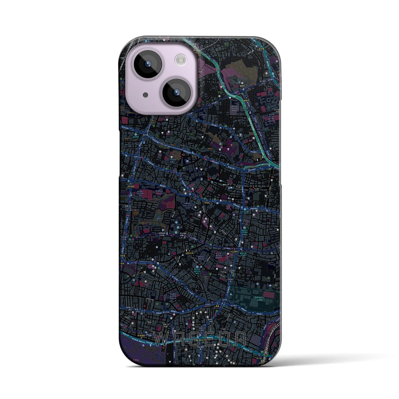 【早稲田（東京都）】地図柄iPhoneケース（バックカバータイプ）