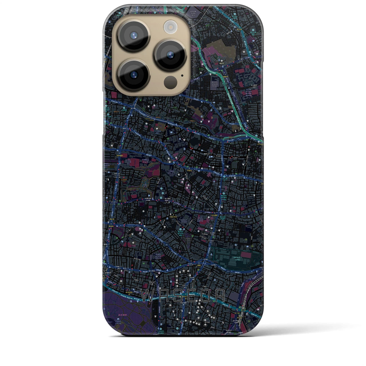 【早稲田（東京都）】地図柄iPhoneケース（バックカバータイプ）