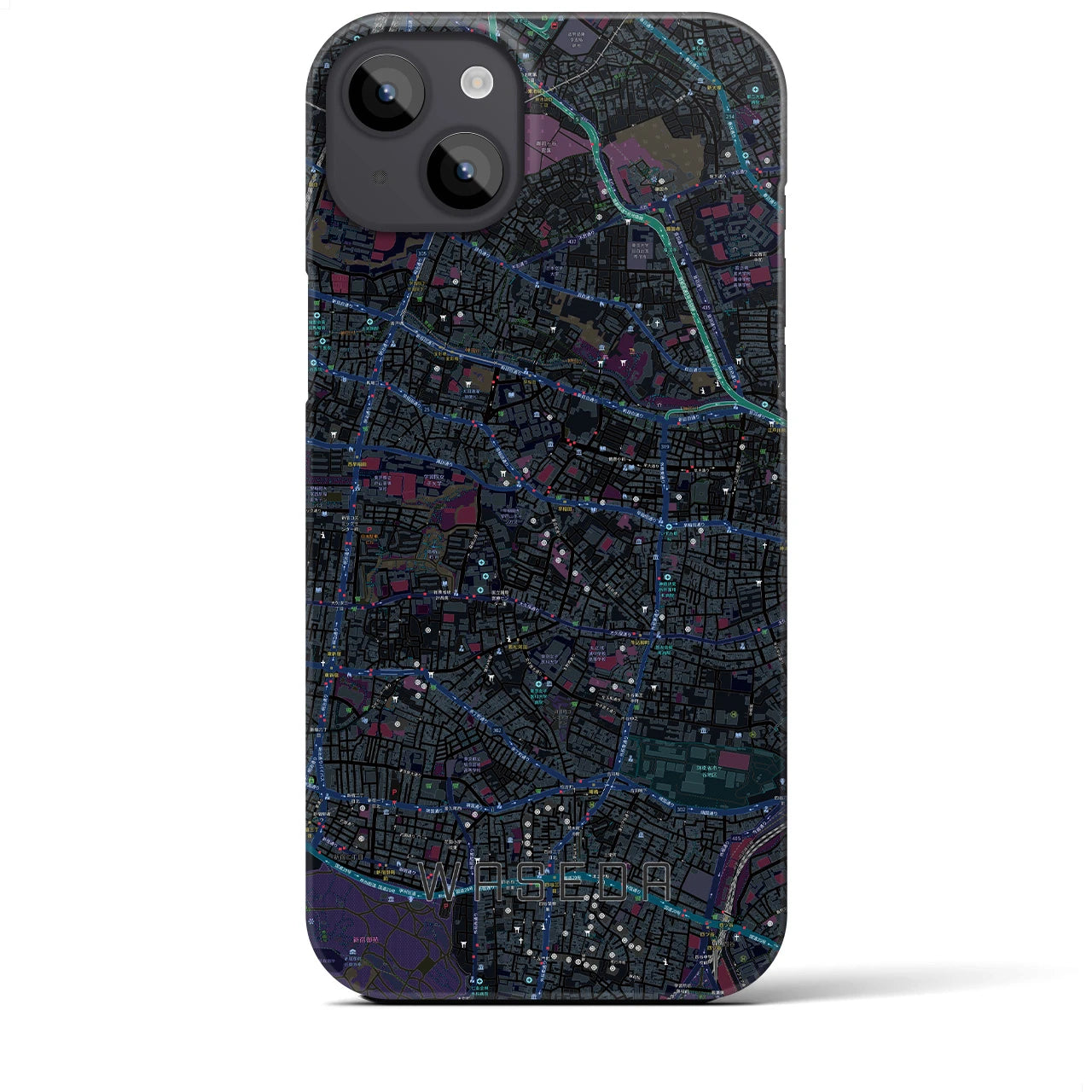 【早稲田（東京都）】地図柄iPhoneケース（バックカバータイプ）
