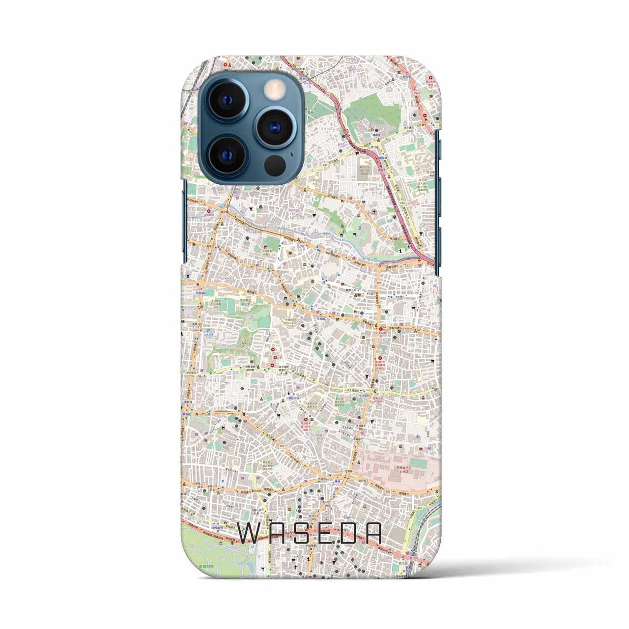 【早稲田（東京都）】地図柄iPhoneケース（バックカバータイプ）