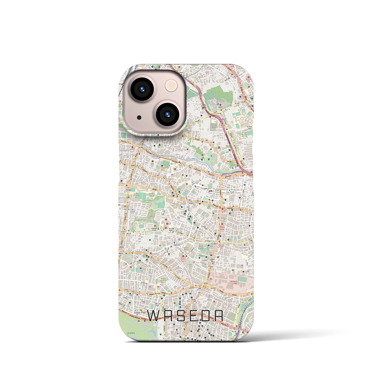 【早稲田（東京都）】地図柄iPhoneケース（バックカバータイプ）
