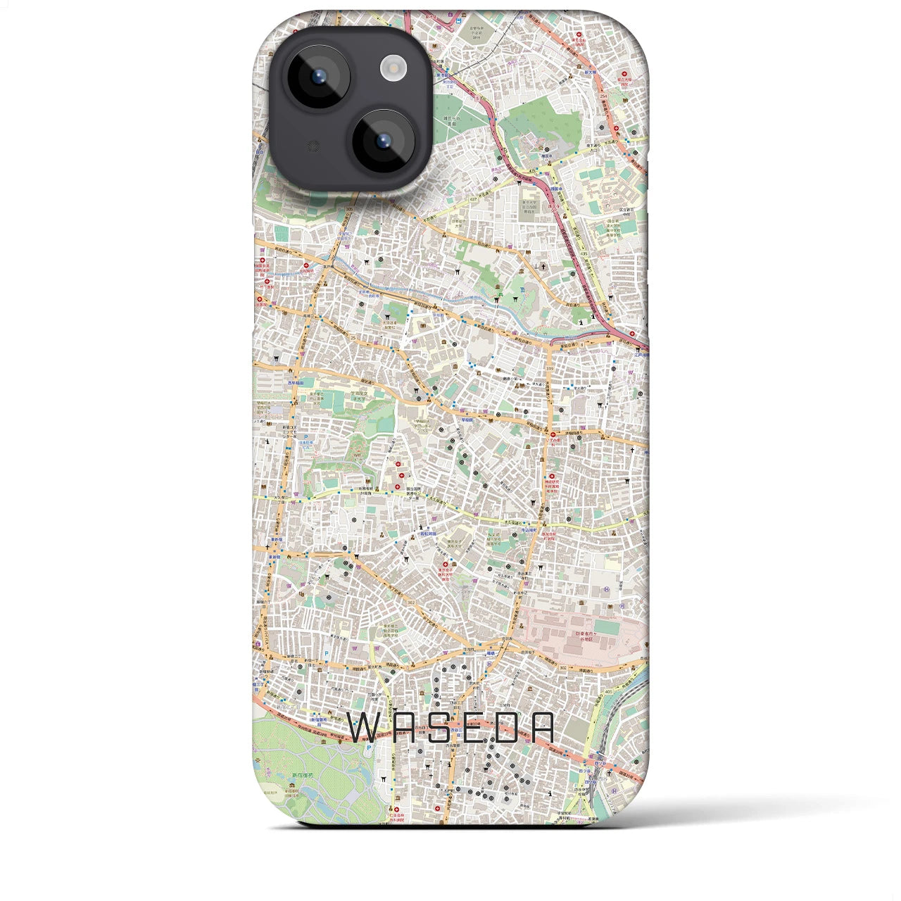 【早稲田（東京都）】地図柄iPhoneケース（バックカバータイプ）