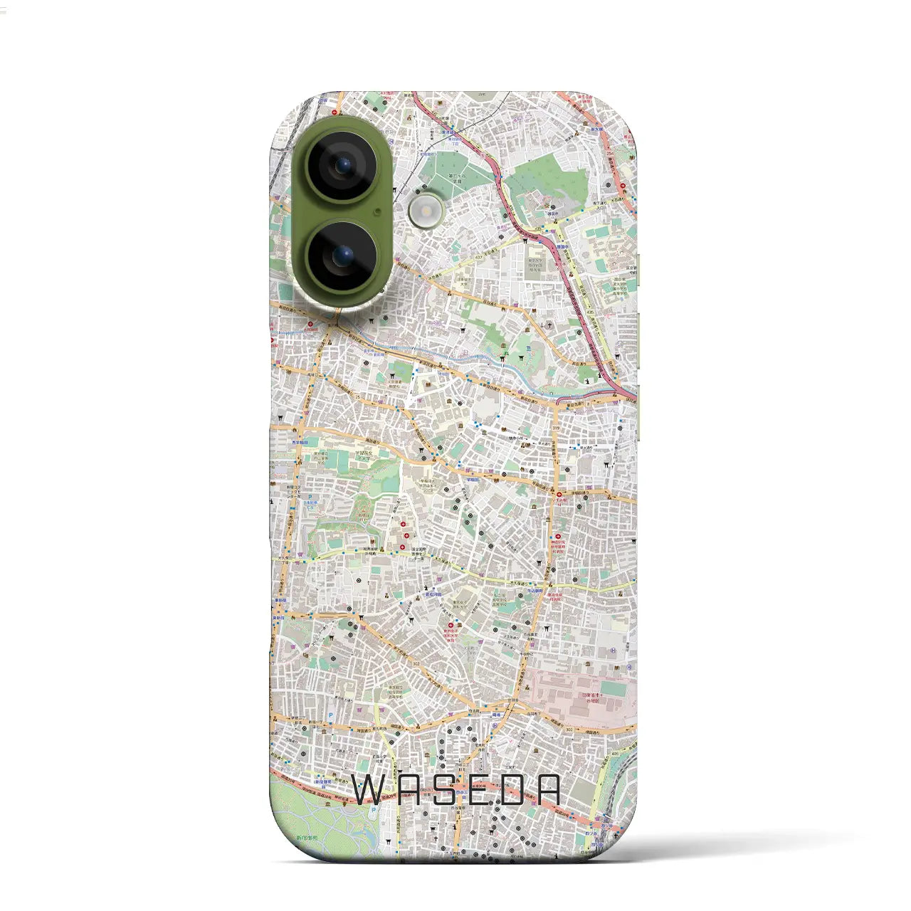 【早稲田（東京都）】地図柄iPhoneケース（バックカバータイプ）