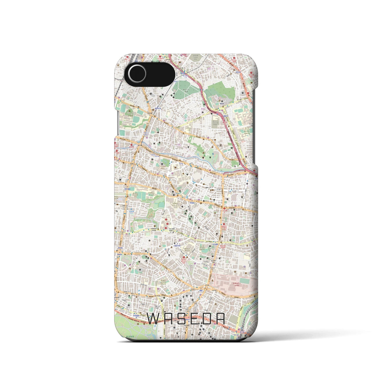 【早稲田（東京都）】地図柄iPhoneケース（バックカバータイプ）