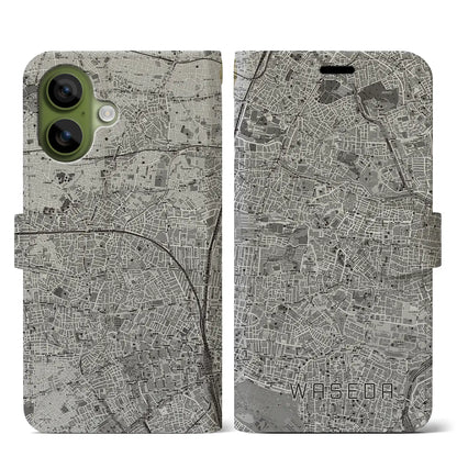 【早稲田（東京都）】地図柄iPhoneケース（手帳タイプ）