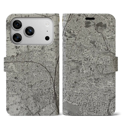 【早稲田（東京都）】地図柄iPhoneケース（手帳タイプ）