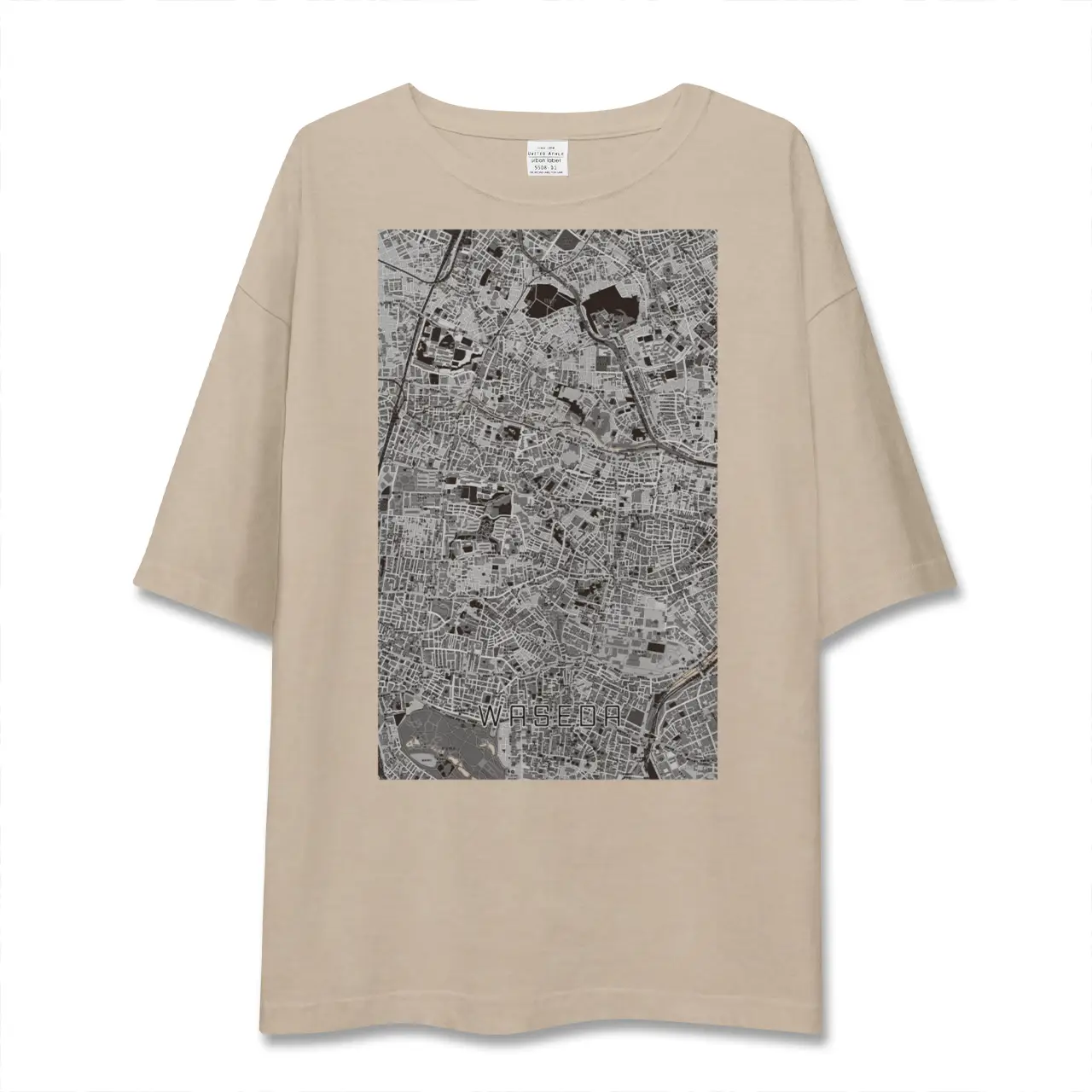 【早稲田（東京都）】地図柄ビッグシルエットTシャツ