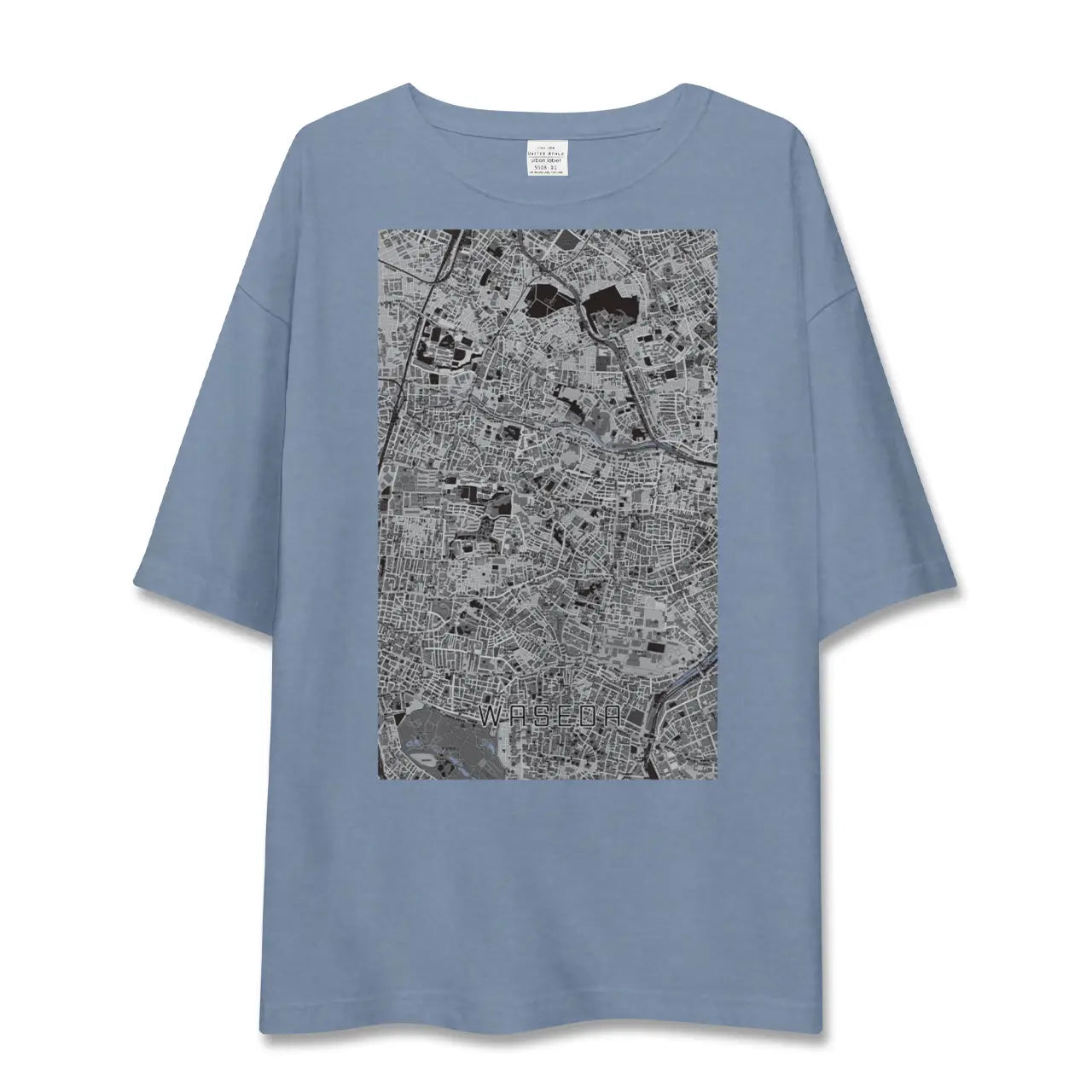 【早稲田（東京都）】地図柄ビッグシルエットTシャツ