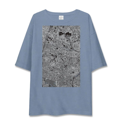 【早稲田（東京都）】地図柄ビッグシルエットTシャツ