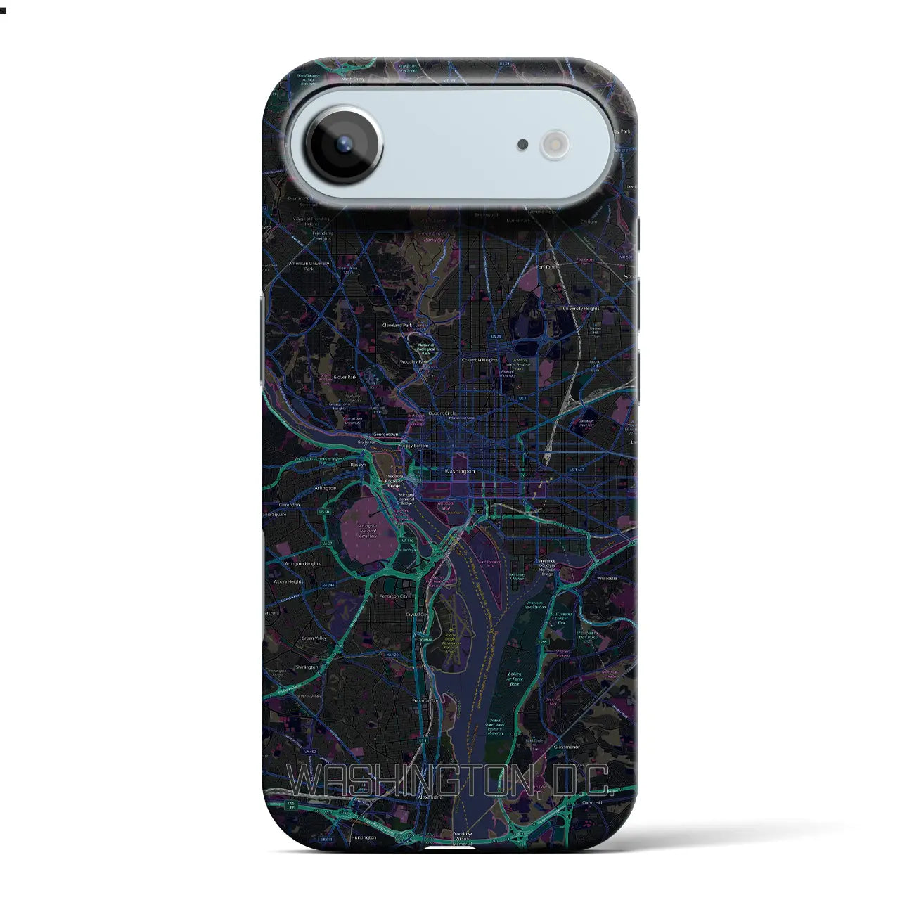 【ワシントンD.C.（アメリカ）】地図柄iPhoneケース（バックカバータイプ）