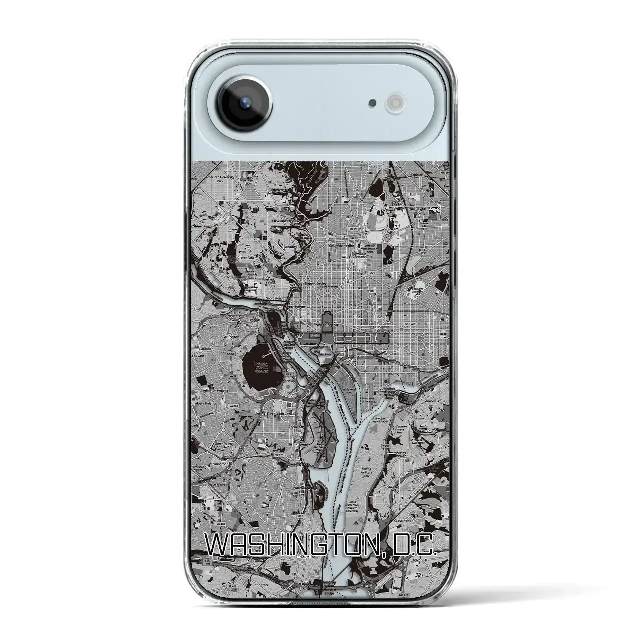 【ワシントンD.C.（アメリカ）】地図柄iPhoneケース（クリアタイプ）